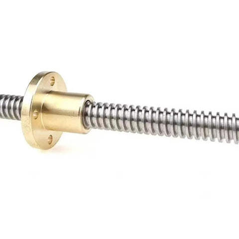 Beefy Heavy Duty T20 Leadscrew With 20mm Diameter Brass Nut Length From 100mm To 1000mm CNC And 3D Printing Ready Standard T20 Mount 8mm Lead 4 Start Smooth Precise Motion For DIY Machining, brass nut on threaded leadscrew