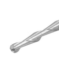 Ball nose end mill, 2-flute carbide cutter with spiral upcut