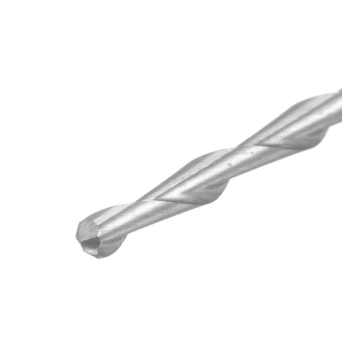 Ball nose end mill, 2-flute carbide cutter with spiral upcut