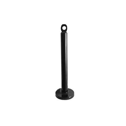 Heavy Duty Dumbbell And Barbell Rack Holder With Weight Plate Loading Pin For Home Gym, black metal plate pin with a loop