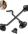 Stainless Steel Cabin Hook and Eye Latch for Gate Door Window Barn Shed, sturdy design with screws included for installation.