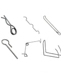 25pc stainless steel stiff spring wire set, 40 cm length, 1.0 mm diameter, assorted straight and bent shapes