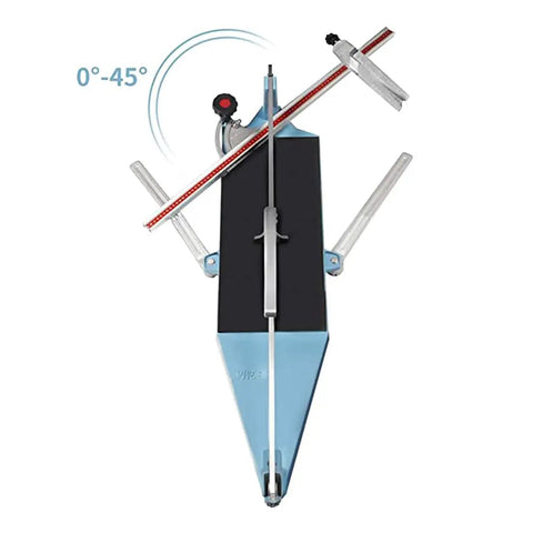 Beast Pro Grade Manual Tile Cutter For Porcelain And Ceramic Tiles 21 Inch Hand Tool With Ergonomic Grip shown at 0-45° angle