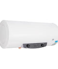 Rock Solid 15.9 Gallon Electric Water Heater With 1500 Watt Fast Heating Element, compact white design with control knobs.