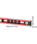 BXRSRTZ Spirit Level Gift Idea Decor Kit 400mm clear view with double bubble vials and sliding indicators for accurate measurements.