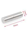 Four Piece 14x50mm Stainless Steel Cylindrical Pivot Welded Drum Hinges 360 Degree Rotating for Swing Doors