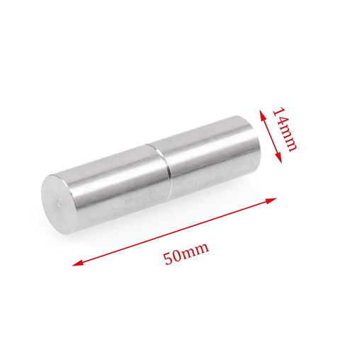 Four Piece 14x50mm Stainless Steel Cylindrical Pivot Welded Drum Hinges 360 Degree Rotating for Swing Doors