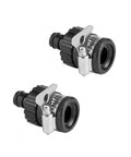 2 Pack Universal Water Quick Faucet Adapter For Garden Hose Connection Fits Taps From 13 To 17 Millimeters Rubber Body With Rust Resistant Stainless Steel Clip