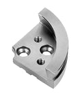 Built Tough Stainless Steel Wood Turning Lathe Chuck Featuring Killer Grip And Sweet Precision Clamping Jaws For Stress Free Woodworking And Quick Machine Tool Swaps Silver, close-up of chuck component.