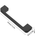 Black Cabinet Door Handles And Pulls Set For Vintage Style Kitchen Wardrobe And Furniture Hardware Durable Easy Install Drawer Pulls Two Pack Slick Modern Look, dimensions labeled