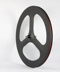 Tri Spoke 88mm Carbon Wheelset For 700c Clincher Fixed Gear Track Bikes, Front And Rear, Lightweight Aerodynamic Wheelset With EN Quality Certification, 2176g Plus Minus 20g Per Pair