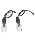 Dope 48V To 72V LED Bike Turn Signals With Bright Orange Amber Bulbs For Scooters And Ebikes That Keep You Safe On The Road With Super Clear Indicators, pair of ABS plastic signals with clear lens and 23cm wires