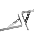2 Pack Stainless Steel Right Angle Shelf Brackets 4mm Thick For Heavy Duty Loads Wall Mounted For Kitchen Bathroom And Bookshelf Brushed Finish