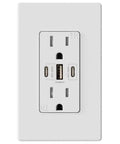 Grab These Reliable White Double Wall Outlets For No Sweat Charging With Dual Usb C Ports Delivering 30W Fast Speeds For Your Phones Tablets And Gadgets Easy Setup Guaranteed Pack Of Two, featuring dual USB-C ports.