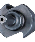 Close-up of Ultimate Step Drill Bit Set For 7/8 To 1-3/8 Inch Holes With Double Fluted Design showing shank and step markings