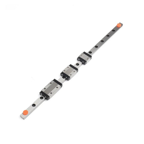 Smooth Linear Guide Rail Kit With Slide Carriage MGN7H MGN12H MGN15H, Perfect For 3D Printers And CNC Machines Flawless Motion Control Durable Steel Build. Steel linear rail kit with three slide carriages for 3D printer and CNC motion control