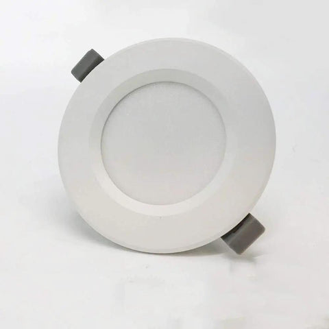 DJVHSRI Recessed Lighting Housing Trim Kits Thin Aluminum Round Downlights Spotlight Lights Grille Cabinet Integrated Spot Lamp Household Indoor Kitchen Living Room,Natural Light,White Light_6w, round white downlight