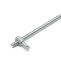 Universal Throttle Linkage Rod Kit For Classic Chevys 14.96 Inch Adjustable Accelerator Clip Made From Beefy Carbon Steel With White Zinc Plating Non Cable Linkage Works On 1967 1969 Camaro Nova Chevelle El Camino threaded rod close-up