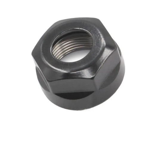 Rock Solid Er20 Collet Clamping Nut Tight Grip Chuck Nut for CNC Milling Rigs, black steel nut, close-up view.