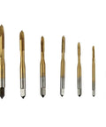 Rocksolid 7 Piece Metric Tap Set M2 M3 To M6 HSS High Speed Steel Screw Thread Tapping Tool Kit, 7 taps shown