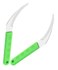 Two Pack Stainless Steel Weeding Sickle With Ergonomic Handle, All Purpose Garden Tool For Weeding, Harvesting, Cultivation
