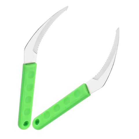 Two Pack Stainless Steel Weeding Sickle With Ergonomic Handle, All Purpose Garden Tool For Weeding, Harvesting, Cultivation