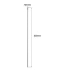 4mm X 300mm Linear Motion Shaft Guide In Chrome Plated Case Hardened Steel For 3D Printers And CNC Machines Beefed Up Ultra Smooth Rails With 58 To 64 HRC Hardness, 4mm x 300mm shaft