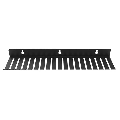 Wall Mount Cable Organizer Hanger 14 Inch Wide With 18 Slots For Patch Audio And Computer Cables Holds Cables Up To 0.21 Inch Diameter