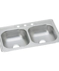 Double Bowl Top Mount Stainless Steel Kitchen Sink 22 Gauge 300 Series Heavy Duty Drop In Installation ADA Compliant