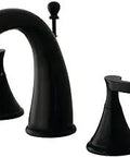 KS2975CFL 8 Inch Widespread Bathroom Faucet Oil Rubbed Bronze With Ceramic Cartridge, Sleek Spout Clearance 3-5/8 Inch