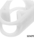 Close-up of white Adjustable Flow Control Tube Clips For 1/4 And 5/16 Inch Hoses, plastic material, lab clamp design.
