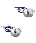 Twofer 110V Synchronous AC Motor For Turntables, 30 To 36 RPM, 4W Power, CW Or CCW Direction, 7mm D Shaft, side view
