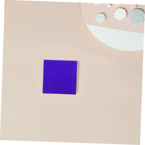 Single 5x5 cm cobalt glass sheet for flame color tests, part of Must Have Set Of 2 Cobalt Glass Sheets 5x5cm For Chemistry Flame Color Reaction Tests