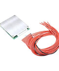 Top Shelf 48V 35A 13S BMS Balance Board For 18650 Lithium Battery Pack with red and black wires for easy installation.