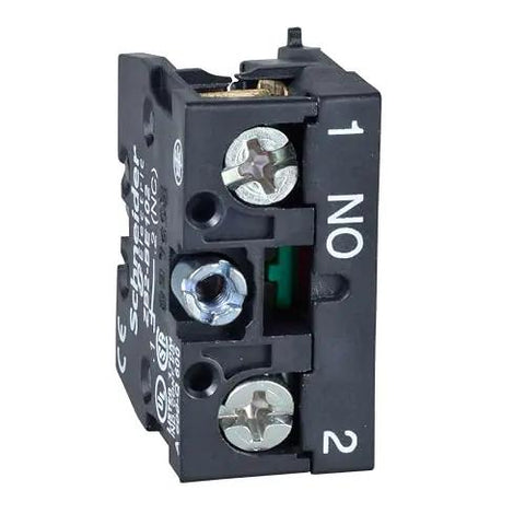 Harmony XAC Beefy Add On Single Contact Block For Industrial Machines And Manufacturing With Screw Clamp Terminal Front Mounting Spring Return 1NC 1 Speed Rated.