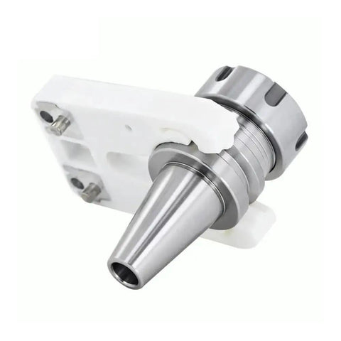 Precision Tool Holder Clamp Grippers HSK40 For CNC Spindles ATC Systems Secures Knife Shanks angle view with alloy steel and white base.