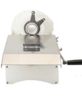 Kickass Stainless Steel Sausage Tying Machine For Home Grill Crews No Sweat Hand Crank Knotter For Fresh Cased Links Up To Forty Five Millimeters, top view with hand crank.