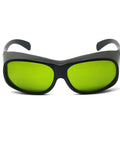 Top Tier Infrared Laser Safety Glasses Loaded With Multi Band Optical Density Shields And Slick Clear Lenses Crafted Hella Tough For Nd Yag Diode And Garage Laser Builds, front view.