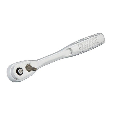 Quick Release One Quarter Inch Drive Ratchet With 72 Tooth Gear For High Torque Workhorse Slim Head For Tight Spots Five Degree