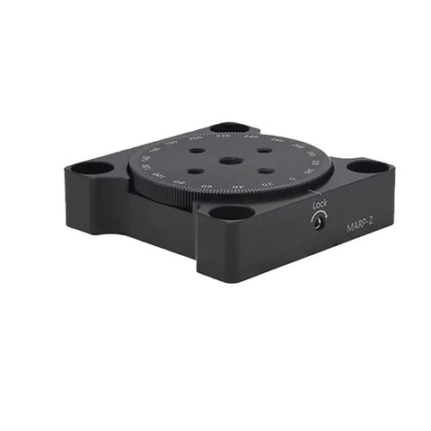 Rock Solid 2 Inch Optical Precision Rotary Stage With 360 Degree Turntable Aluminum Alloy Build In Black Anodized Finish