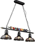 Industrial Vintage 3 Light Pool Table Pendant Light Dope Billiard Lights With Iron Body And Multi Color Ball Design Perfect For Pool Tables Bars And Bedrooms
