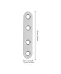 Heavy Duty Stainless Steel Shelf Brackets Set With Four Hole Flat Brackets And 120 Screws for wood and metal install shown in detail
