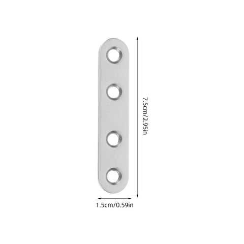 Heavy Duty Stainless Steel Shelf Brackets Set With Four Hole Flat Brackets And 120 Screws for wood and metal install shown in detail