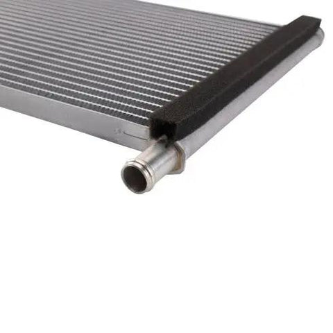 Direct Fit Replacement Radiator For Tesla Model X 2016 Through 2021 Heavy Duty Aluminum Core High Flow Coolant Heat Exchanger close-up view