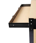 Detail of storage drawer on Heavy Duty 300Lb Capacity 48 Inch Work Bench With Pegboard And Storage Drawer, Steel Frame MDF Top