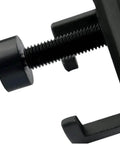 Close-up of Pro Grade Harmonic Balancer Puller 25264 steel component, thread detail for GM LS crank pulleys LS1 LS2 LS3 LS7