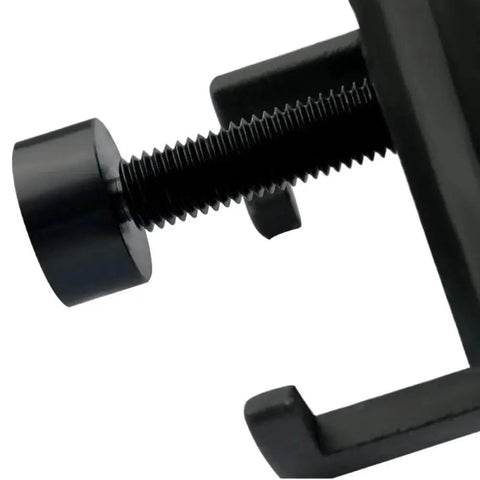 Close-up of Pro Grade Harmonic Balancer Puller 25264 steel component, thread detail for GM LS crank pulleys LS1 LS2 LS3 LS7