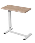 Adjustable Folding Laptop Table With Smooth Casters Total Game Changer For Couch Bed Or Office Setup Easy Roll Mobility in light wood.
