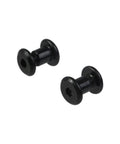 Top Shelf Stainless Steel M4 X 4mm Binding Post Screws, 5mm Female Terminal Bolts in black, showcasing hex head design.