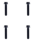 Black Titanium Handlebar Clamp Bolts And Brake Clutch Perch Screws, lightweight heavy duty fasteners, black finish, set of four.